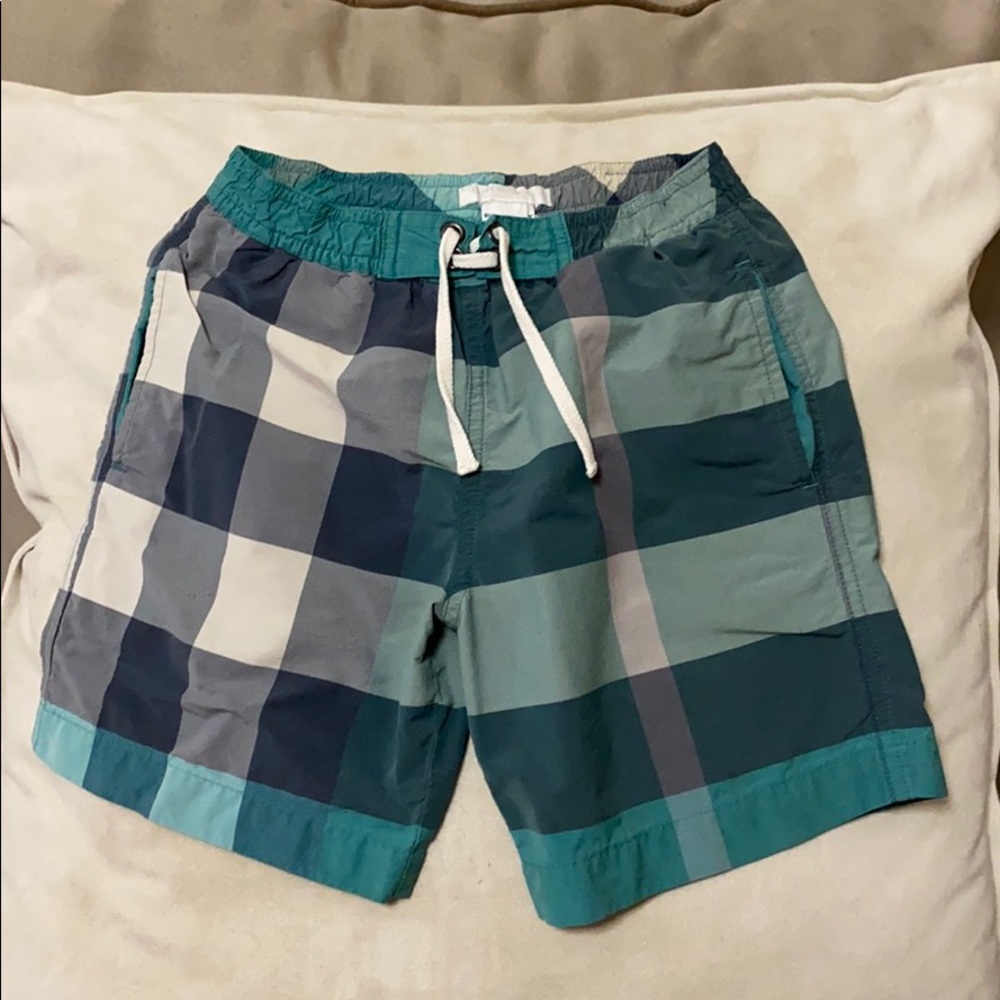 Burberry Check Drawcord Swim Trunks size 6